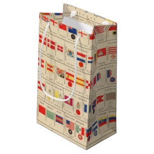 Petit Sac Cadeau Drapeaux, insignes