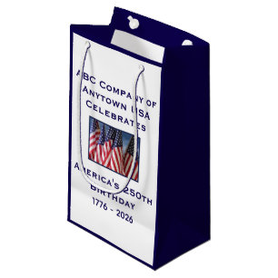 Petit Sac Cadeau Drapeaux patriotiques États-Unis 250e anniversaire