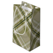 Petit Sac Cadeau Draps d'olive et de plaid beige hommes (Dos Angle)