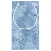 Petit Sac Cadeau Dreamy Blue Layered Heart Collage Pattern (Dos)