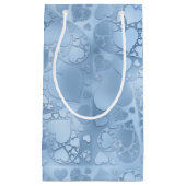 Petit Sac Cadeau Dreamy Blue Layered Heart Collage Pattern (Devant)