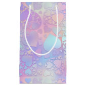 Petit Sac Cadeau Dreamy Pastel Holographic Heart Cloud Pattern (Devant)