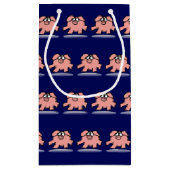 Petit Sac Cadeau Drôle Cartoon Cochon Année bébé Choisir la couleur (Dos)