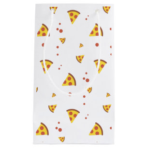 Petit Sac Cadeau Drôle Motif Minimaliste de Pizza au Pepperoni Rétr