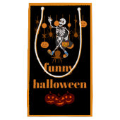 Petit Sac Cadeau Drôle Skeleton Halloween (Devant)