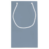 Petit Sac Cadeau Dusty Blue | Chic Floral Blue Hydrangea Mariage (Dos)