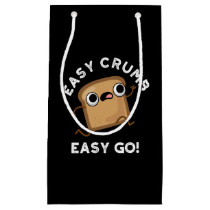 Petit Sac Cadeau Easy Crumb Easy Go Funky Pun Pain Dark BG