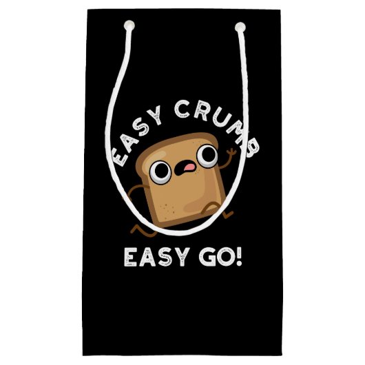 Petit Sac Cadeau Easy Crumb Easy Go Funky Pun Pain Dark BG (Devant)