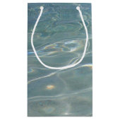 Petit Sac Cadeau Eau des Caraïbes Bleu Abstrait Nature (Dos)