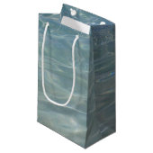 Petit Sac Cadeau Eau des Caraïbes Bleu Abstrait Nature (Devant Angle)