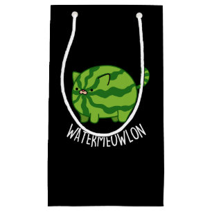 Petit Sac Cadeau Eau-fond lon Funny Watermelon Chat Pun Dark BG