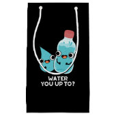 Petit Sac Cadeau Eau jusqu'à Funny Water Pun Dark BG (Devant)