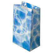Petit Sac Cadeau Eau Moucheté Bleue (Dos Angle)