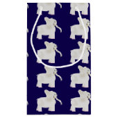 Petit Sac Cadeau Échange cadeau d'éléphant blanc de dessin animé (Dos)