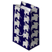 Petit Sac Cadeau Échange cadeau d'éléphant blanc de dessin animé (Devant Angle)