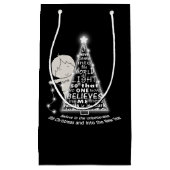 Petit Sac Cadeau Éclairage de l'arbre (Devant)