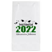 Petit Sac Cadeau École dentaire Grad 2022 Graduation (Vert) (Devant)
