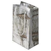 Petit Sac Cadeau Écorce de bouleau rustique (Devant Angle)
