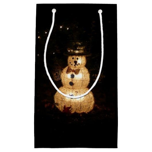Petit Sac Cadeau Écran Luminaire Snowman (Devant)