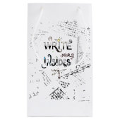 Petit Sac Cadeau Écrivez votre intérieur dehors! Motivation des écr (Dos)