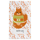 Petit Sac Cadeau Écureuil Brown rougeâtre dans un pull vert (Dos)