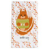 Petit Sac Cadeau Écureuil Brown rougeâtre dans un pull vert (Devant)