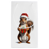 Petit Sac Cadeau écureuil de Noël (Dos)