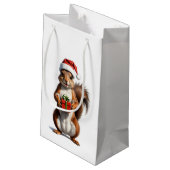 Petit Sac Cadeau écureuil de Noël (Dos Angle)
