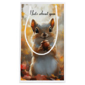 Petit Sac Cadeau Écureuil, fou de toi (Devant)