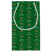 Petit Sac Cadeau Editable Holiday Baking Cadeau Vert Joyeux Vacance (Dos)