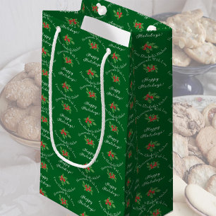 Petit Sac Cadeau Editable Holiday Baking Cadeau Vert Joyeux Vacance