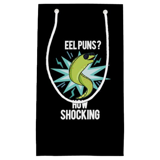 Petit Sac Cadeau Eel Puns Comment Choquant Funny Animal Pun Dark BG (Devant)