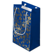 Petit Sac Cadeau Effet doré Botanique (Dos Angle)