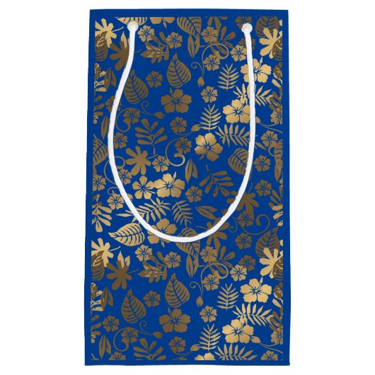 Petit Sac Cadeau Effet doré Botanique (Devant)