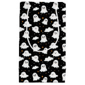 Petit Sac Cadeau Éffrayant mignon Halloween Ghost Nuageux Star Sky (Devant)