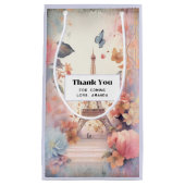 Petit Sac Cadeau Eiffel Tower Butterflies and Flowers Thank You (Devant)