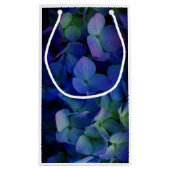 Petit Sac Cadeau Élégant bleu pourpre bleu pourpre floral (Dos)