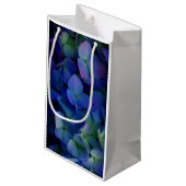 Petit Sac Cadeau Élégant bleu pourpre bleu pourpre floral (Dos Angle)