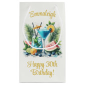 Petit Sac Cadeau Elégant Blueberry Brunch 30e anniversaire Fête (Dos)