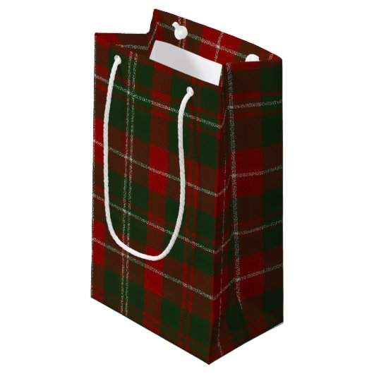Petit Sac Cadeau Elegant Christmas Plaid (Devant Angle)