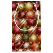 Petit Sac Cadeau Elegant Christmas Tree Baubles Decorations Holiday (Dos)