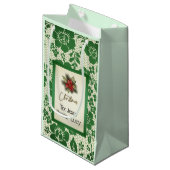 Petit Sac Cadeau Elegant Dark Green Christmas Gift Bag (Devant Angle)