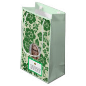 Petit Sac Cadeau Elegant Dark Green Christmas Gift Bag (Dos Angle)