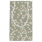 Petit Sac Cadeau Elégant Gold Sage Vert verdure Eucalyptus Feuilles (Devant)