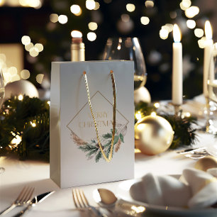 Petit Sac Cadeau Élégant Gray Joyeux Noël