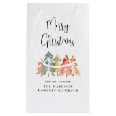 Petit Sac Cadeau Élégant Joyeux Noël Entreprise Fêtes (Dos)