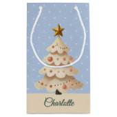 Petit Sac Cadeau Élégant Joyeux Noël Jouer Chatons, Nom (Dos)