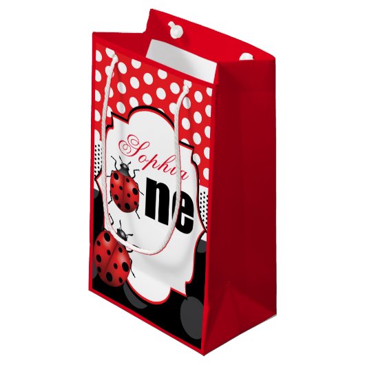 Petit Sac Cadeau Elegant Ladybug premier anniversaire (Devant Angle)