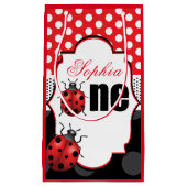 Petit Sac Cadeau Elegant Ladybug premier anniversaire (Devant)