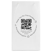 Petit Sac Cadeau élégant merci business code qr (Dos)